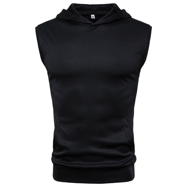 Mens Muscle Hoodie Tank Tops Sleeveless Bodybuilding Gym Workout Fitness Shirts Vest Masculina Tops Men's Clothing - foodandtravelers