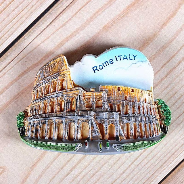 Magnetic refrigerator magnets Italy Switzerland Chile Austria European countries Tourist attractions souvenir Home decoration - foodandtravelers