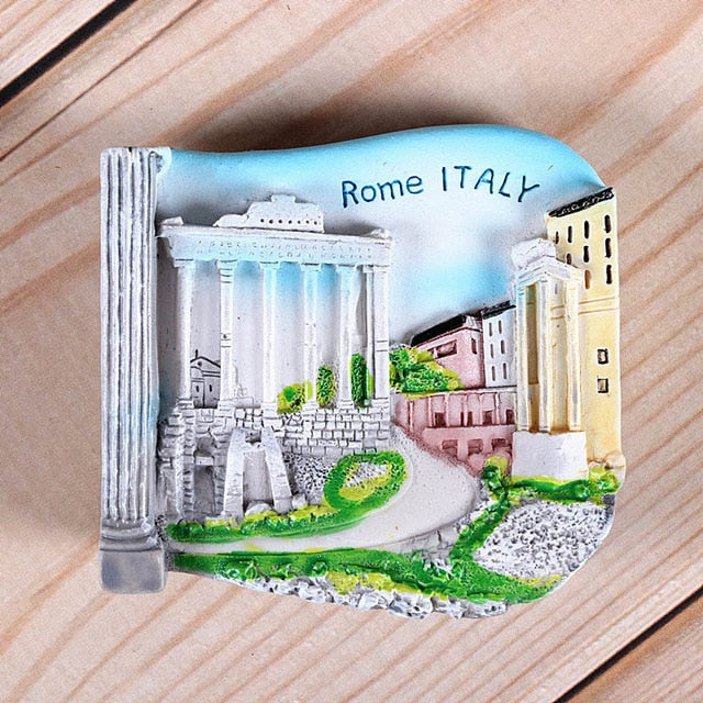 Magnetic refrigerator magnets Italy Switzerland Chile Austria European countries Tourist attractions souvenir Home decoration - foodandtravelers