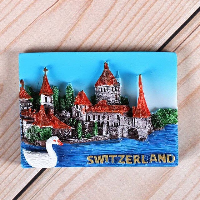 Magnetic refrigerator magnets Italy Switzerland Chile Austria European countries Tourist attractions souvenir Home decoration - foodandtravelers