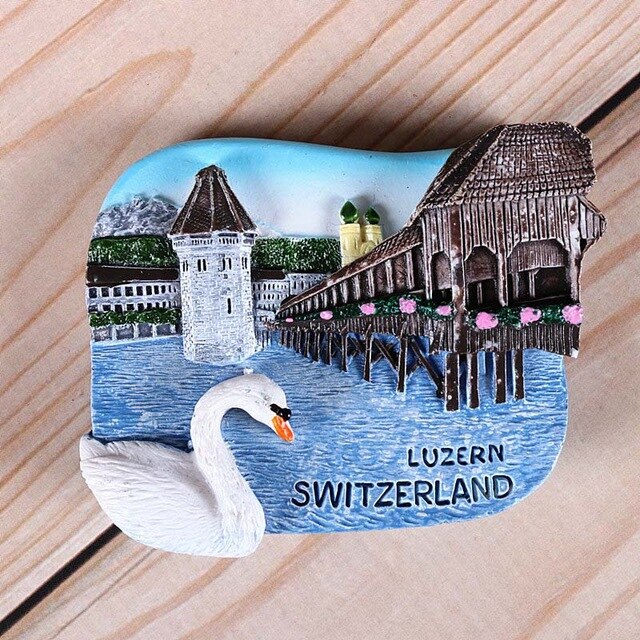 Magnetic refrigerator magnets Italy Switzerland Chile Austria European countries Tourist attractions souvenir Home decoration - foodandtravelers