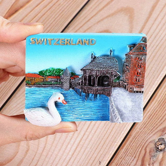 Magnetic refrigerator magnets Italy Switzerland Chile Austria European countries Tourist attractions souvenir Home decoration - foodandtravelers