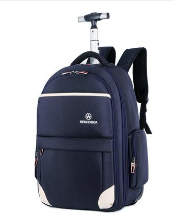 Men Oxford Travel trolley bags Wheels Travel trolley Rolling backpacks Women wheeled Backpacks Men Business luggage suitcase - foodandtravelers