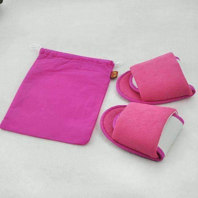 1 pair Foldable Home Hotel Breathable Slippers SPA Travel Salon Wear With Storage Cotton Cloth Travel Accessories - foodandtravelers
