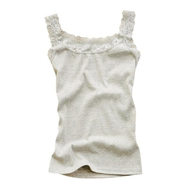 2019 Women Girl Summer Sexy Lace Tank Tops Sleeveless Bodycon Temperament T-shirt Vest Fashion Camisole Top - foodandtravelers