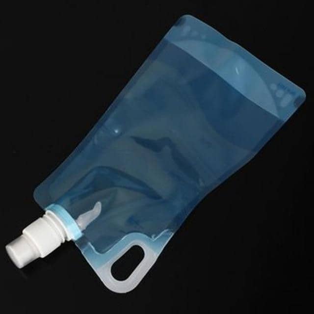 1L Foldable Water Bag Drinking Water Bottle Bag Pouch Outdoor Hiking Camping Water Bag Pouch Bladder Sport Bags #0828 - foodandtravelers