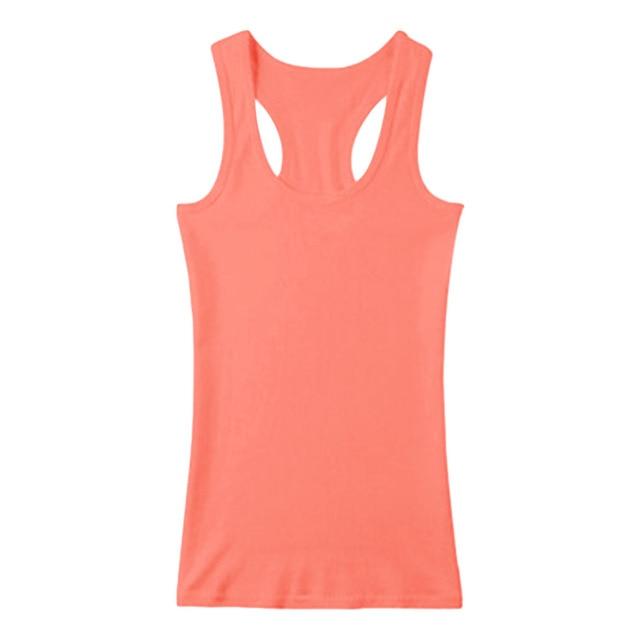 Women Spring Summer Tank Tops Sleeveless Loose Tee Tops Ladies Round Neck Vest Singlets Camisole Cotton Slim Thin Vest