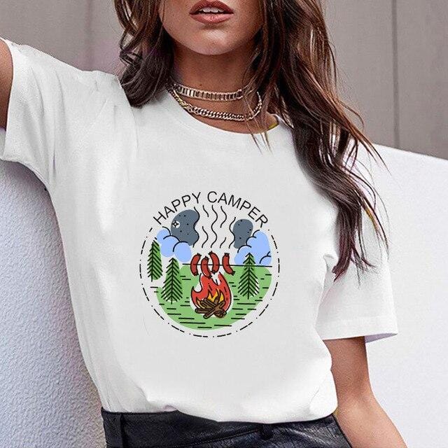 Women Clothes Print No Wander Lost Travel Print Summer Tshirt Printed Women Shirt T Female T-shirt  Top Casual Woman Tee