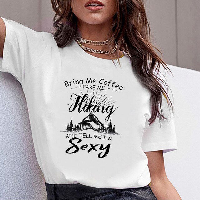 Women Clothes Print No Wander Lost Travel Print Summer Tshirt Printed Women Shirt T Female T-shirt  Top Casual Woman Tee