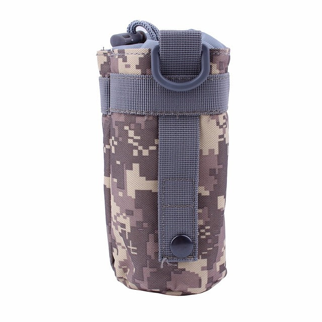 Outdoor Military Molle Pouch Camping Water Bottle Bag Open Top Survival Kettle Holder 600D Polyester Waterproof Travel Kits - foodandtravelers