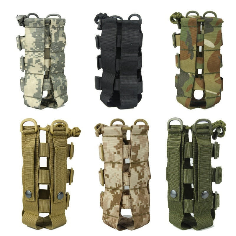 Tactical Water Bottle Pouch Military Molle System Kettle Bag Camping Hiking Travel Survival Kits Holder ZH