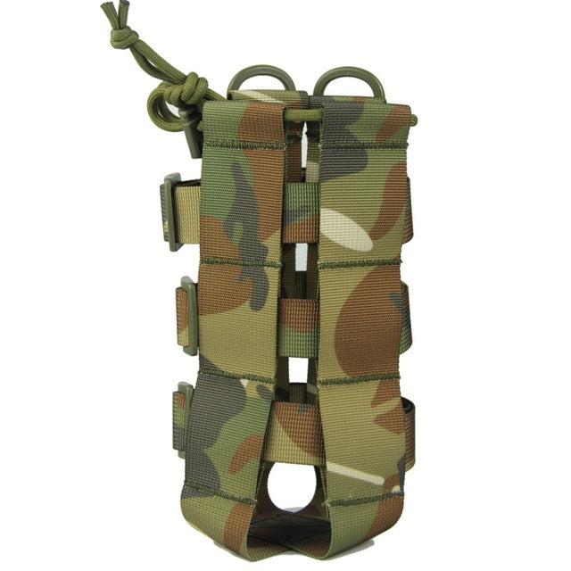 Tactical Water Bottle Pouch Military Molle System Kettle Bag Camping Hiking Travel Survival Kits Holder ZH