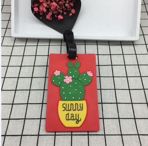 eTya Luggage Tag Silicone Cartoon Cute Fruits Food Beach Style Suitcase Tags Name Address Holder Baggage Boarding Tags Label - foodandtravelers