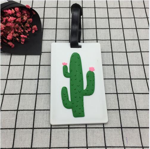 eTya Luggage Tag Silicone Cartoon Cute Fruits Food Beach Style Suitcase Tags Name Address Holder Baggage Boarding Tags Label - foodandtravelers