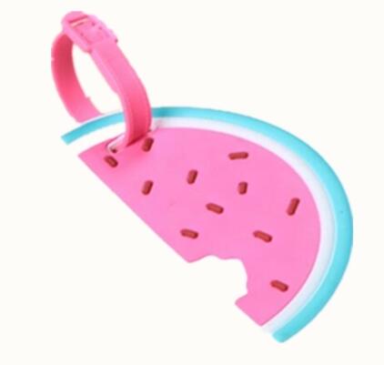 eTya Luggage Tag Silicone Cartoon Cute Fruits Food Beach Style Suitcase Tags Name Address Holder Baggage Boarding Tags Label - foodandtravelers