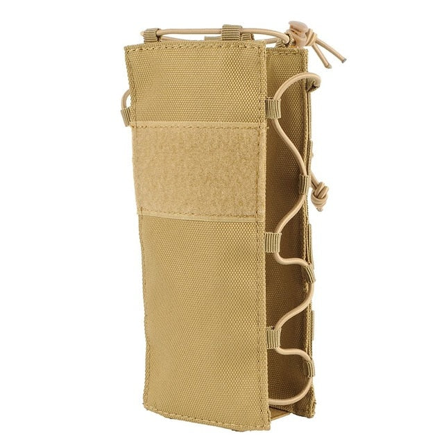 Outdoor Military Molle Pouch Camping Water Bottle Bag Open Top Survival Kettle Holder 600D Polyester Waterproof Travel Kits - foodandtravelers