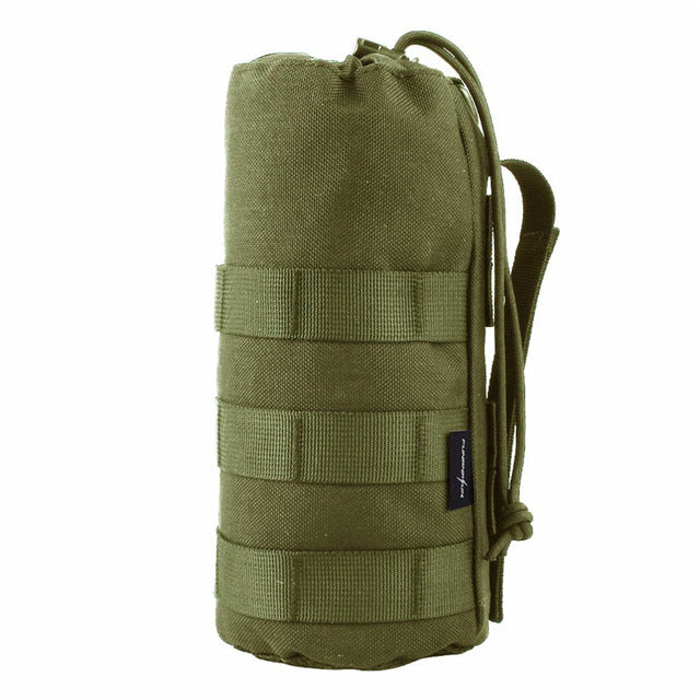 Outdoor Military Molle Pouch Camping Water Bottle Bag Open Top Survival Kettle Holder 600D Polyester Waterproof Travel Kits - foodandtravelers