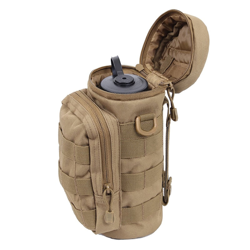 Outdoors Camping Hiking Bags Molle Water Bottle Pouch Tactical Gear Kettle Waist Shoulder Bag for Army Fans Climbing - foodandtravelers