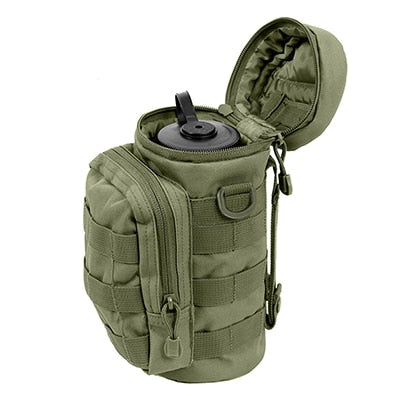 Outdoors Camping Hiking Bags Molle Water Bottle Pouch Tactical Gear Kettle Waist Shoulder Bag for Army Fans Climbing - foodandtravelers