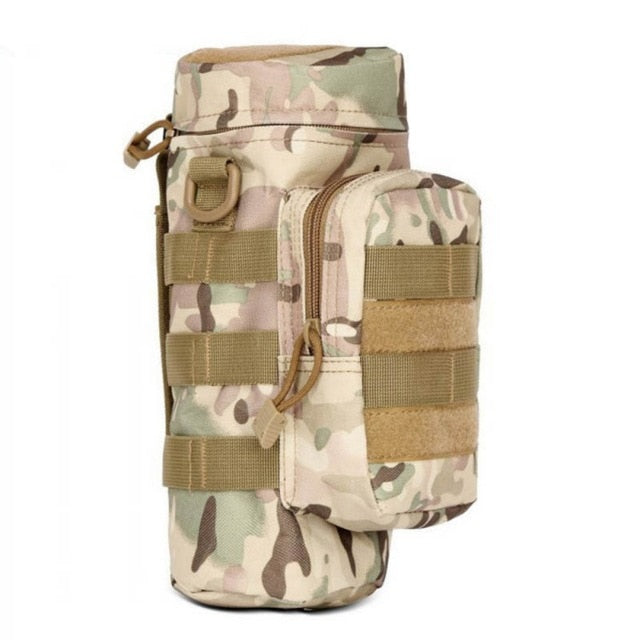 Outdoors Camping Hiking Bags Molle Water Bottle Pouch Tactical Gear Kettle Waist Shoulder Bag for Army Fans Climbing - foodandtravelers