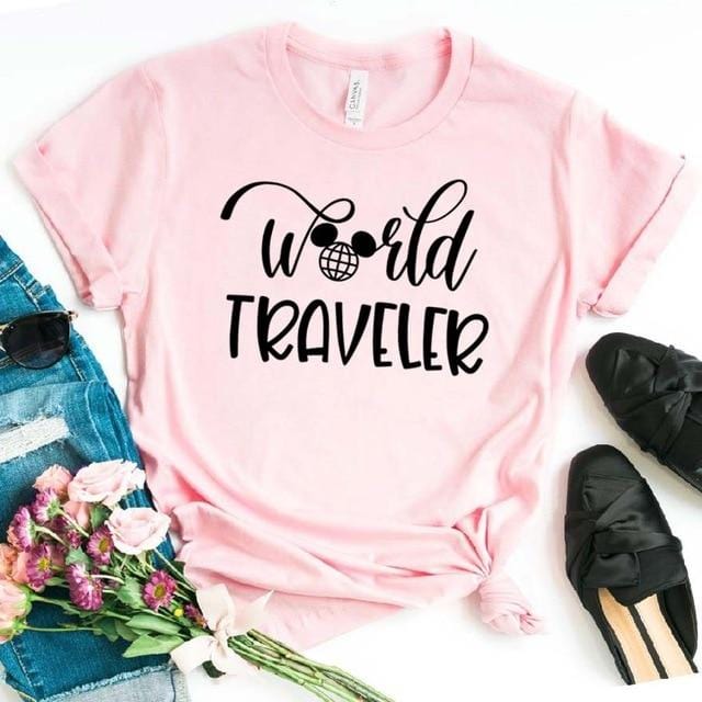 World traveler Print Women tshirt Cotton Hipster Funny t-shirt Gift Lady Yong Girl Top Tee Drop Ship ZY-479