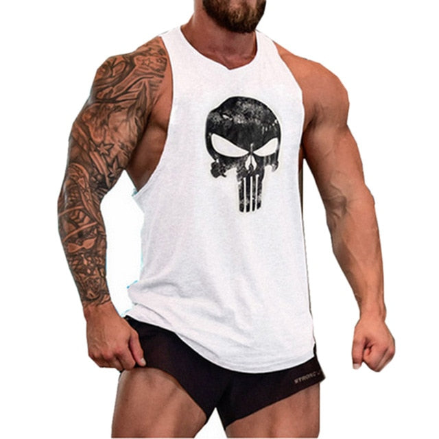 Men Sleeveless Gym Singlet Bodybuilding Fitness Tank Top Vest for Summer AIC88 - foodandtravelers