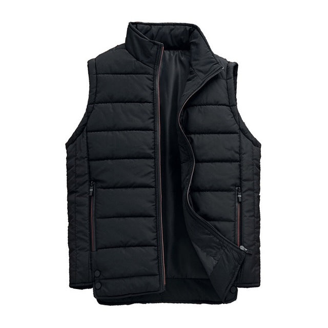 Men's Vest Winter Down Vest Casual Waistcoat Men's Sleeveless Jacket Plus Size 5XL Warm Men's Vest Overcoats Hat Detachable New - foodandtravelers