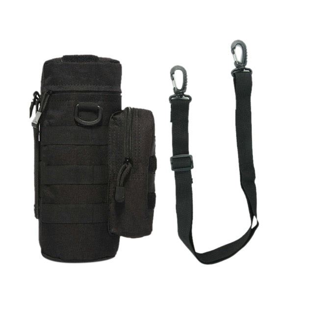 Outdoor Military MOLLE Tactical Zip Water Bottle Kettle Shoulder Sling Strap Holder Bag Pouch for Travel Camping - foodandtravelers