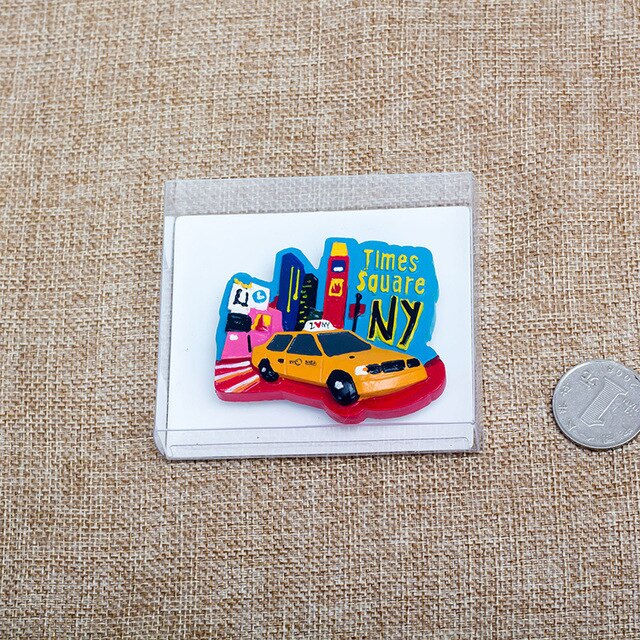 Handmade Painted NEW YORK 3D Resin Fridge Magnet Refrigerator Tourism Souvenir Collectibles Gift - foodandtravelers