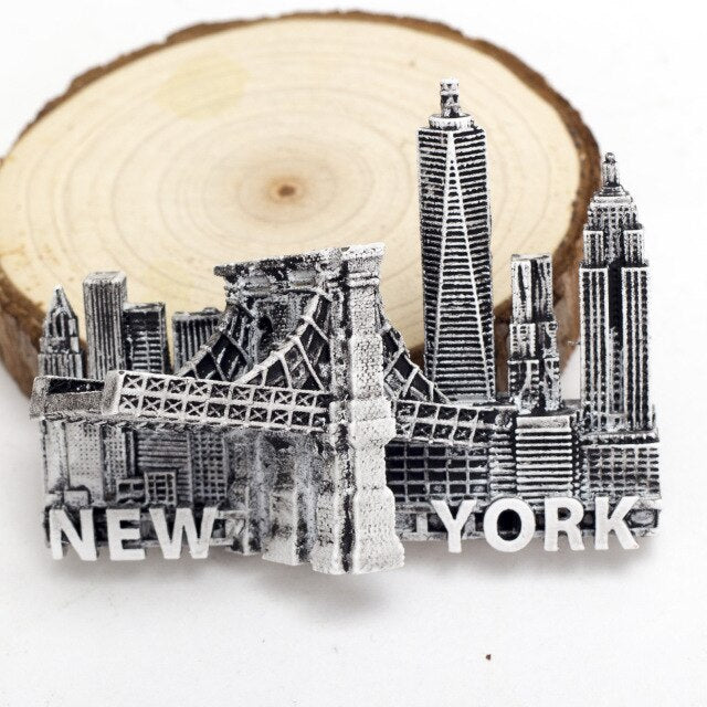 Handmade Painted NEW YORK 3D Resin Fridge Magnet Refrigerator Tourism Souvenir Collectibles Gift - foodandtravelers