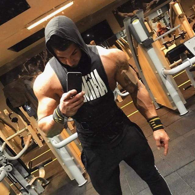 2019 Cotton Tank Top New Gyms Men Casual vest Hooded Sleeveless Shirt Street Workout Fitness Tanktop Hoodie Bodybuilding Clothes - foodandtravelers