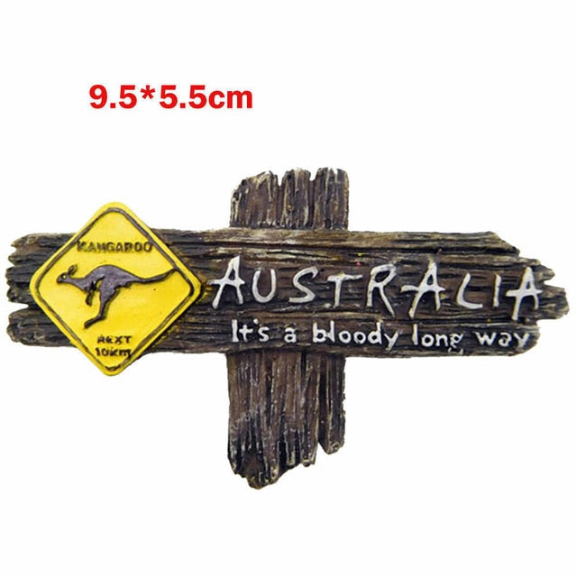 Australian 3D Kangaroo Refrigerator Magnet Fridge Magnets Wall Magnet Home Decoration Tourist Souvenir Arts Crafts - foodandtravelers