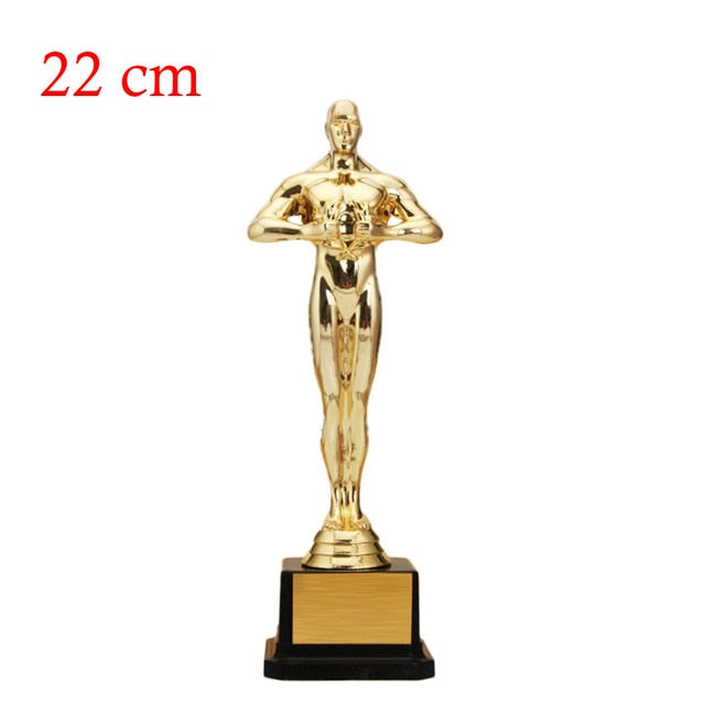 Custom Oscar trophy gold-plated small gold statue team sports competition craft souvenir party celebration gift 19/22/26cm - foodandtravelers