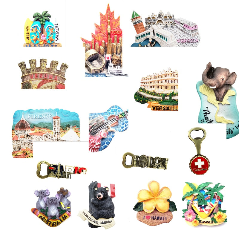 Hot Sale 3D World Travel Refrigerator Fridge Magnets Super Magnet Sticker Wall Home Decoration Tourist Souvenir Arts Crafts DIY - foodandtravelers