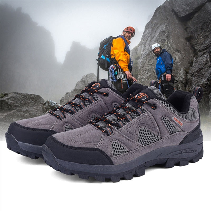 Men Camping Training Outdoor Sport Trail Hiking Shoes Waterproof Mountaineer Walking Anti-Slip Climbing Trip Sneaker - foodandtravelers