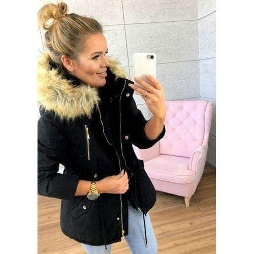 2018 Winter Womens Parka Casual Outwear Military Hooded Coat Women Fur Coats Woman Clothes Manteau Femme Winter Jacket Plus Size - foodandtravelers