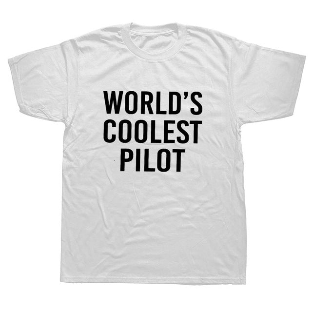 Summer Fashion Funny Airplane Mode On Travel T Shirt Men Short Sleeve Cotton Pilot Heartbeat Flying T-shirt