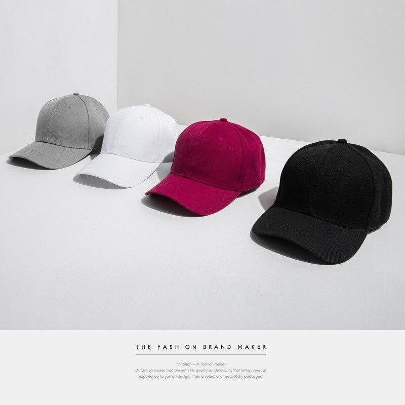 2019 Pure color minimalism 4 color curving cap cap couple leisure travel hat MP176 - foodandtravelers