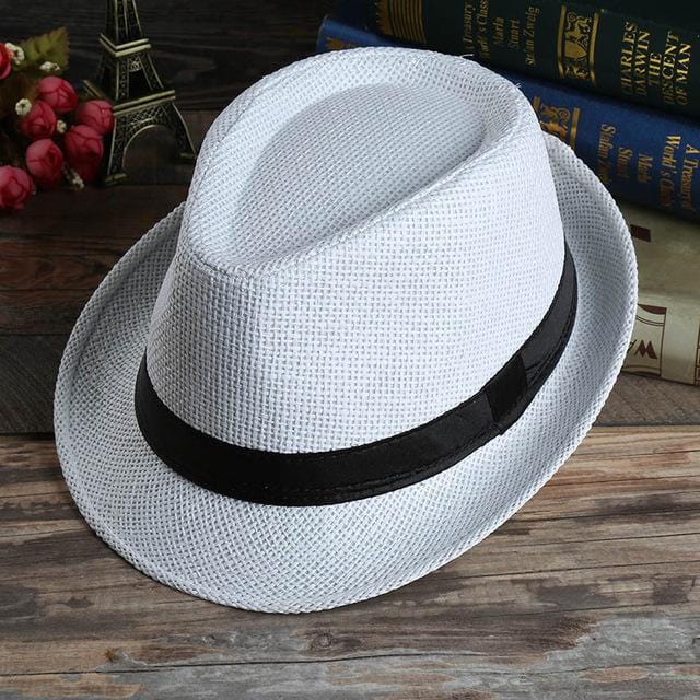 Women Men Jazz Straw Hat Fashion Unisex Cowboy Casual Gangster Cap Male Female Panama Travel Sun Summer Beach Hats CP0177