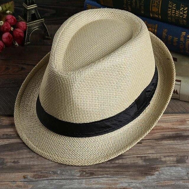 Women Men Jazz Straw Hat Fashion Unisex Cowboy Casual Gangster Cap Male Female Panama Travel Sun Summer Beach Hats CP0177