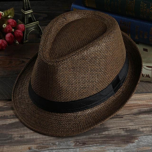 Women Men Jazz Straw Hat Fashion Unisex Cowboy Casual Gangster Cap Male Female Panama Travel Sun Summer Beach Hats CP0177