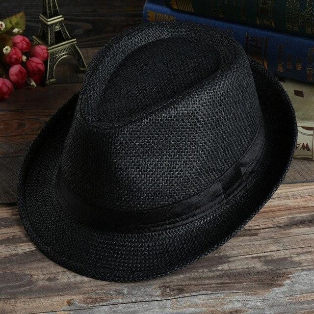 Women Men Jazz Straw Hat Fashion Unisex Cowboy Casual Gangster Cap Male Female Panama Travel Sun Summer Beach Hats CP0177