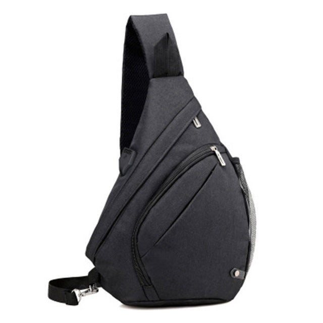 NEW-Large Capacity Chest Bag For Men Nylon Sling Bag Casual Crossbody Bags For Short Trip - foodandtravelers