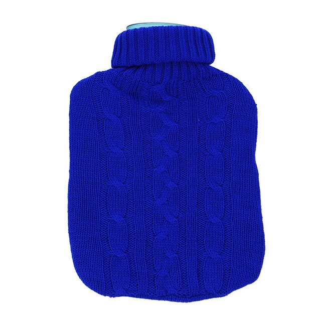 Portable 2000ml Hot Water Bottles Bag Cover Knitted Winter Warm Hand Warmer Water Bag Covers Clothes - foodandtravelers