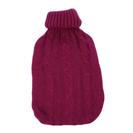 Portable 2000ml Hot Water Bottles Bag Cover Knitted Winter Warm Hand Warmer Water Bag Covers Clothes - foodandtravelers