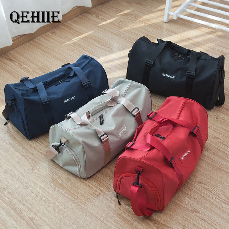 Large Capacity Women's Travel Bag Foldable Men's Trip Duffle Bag Waterproof Oxford Cloth Luggage Handbag Shoulder Crossbody Tote - foodandtravelers