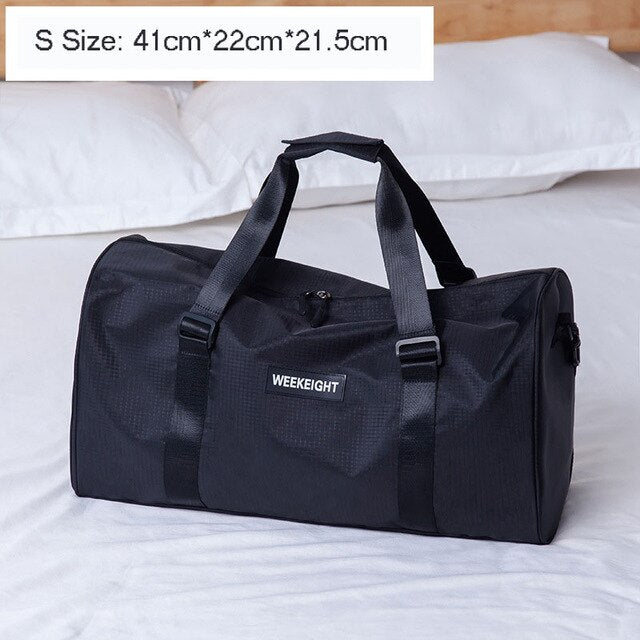 Large Capacity Women's Travel Bag Foldable Men's Trip Duffle Bag Waterproof Oxford Cloth Luggage Handbag Shoulder Crossbody Tote - foodandtravelers