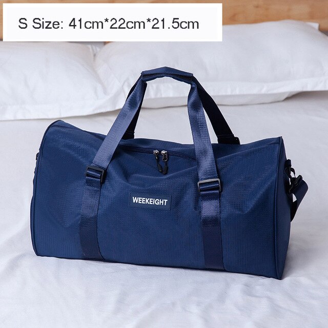 Large Capacity Women's Travel Bag Foldable Men's Trip Duffle Bag Waterproof Oxford Cloth Luggage Handbag Shoulder Crossbody Tote - foodandtravelers