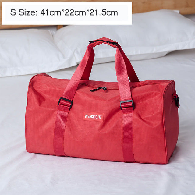 Large Capacity Women's Travel Bag Foldable Men's Trip Duffle Bag Waterproof Oxford Cloth Luggage Handbag Shoulder Crossbody Tote - foodandtravelers