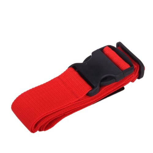 Long luggage stuffed seat belt luggage belt Red - foodandtravelers